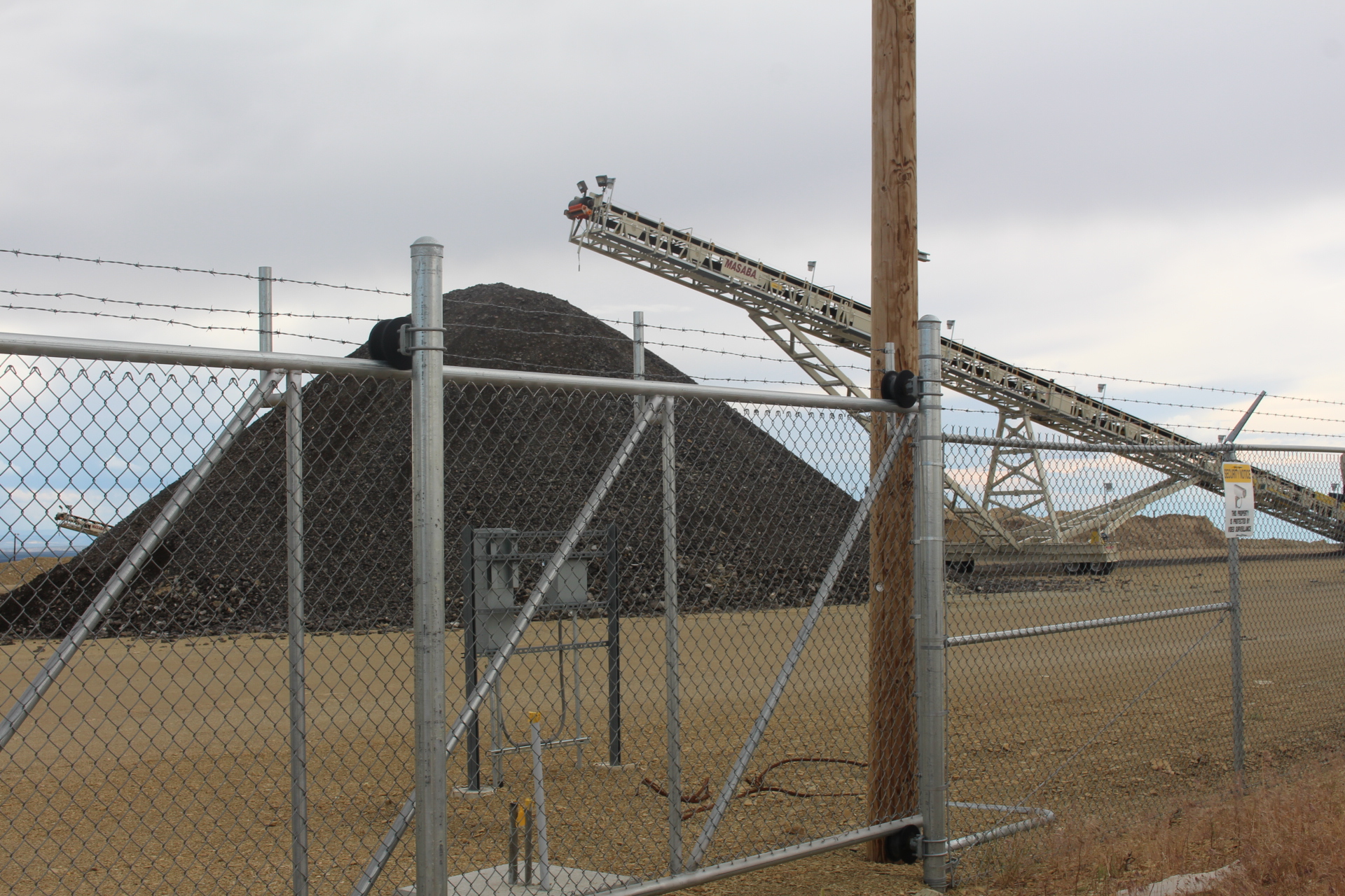 Pile of tar at PR Springs US Oil Sands mine